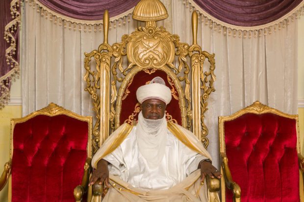 Emir of Argungu | HRH Alh Samaila Muhammed Mera | Irene Becker Photography | Irene Becker Photography Portrait of HRH Alh Samaila Muhammed Mera, Emir of Argungu, seated in his reception room, by Irene Becker.