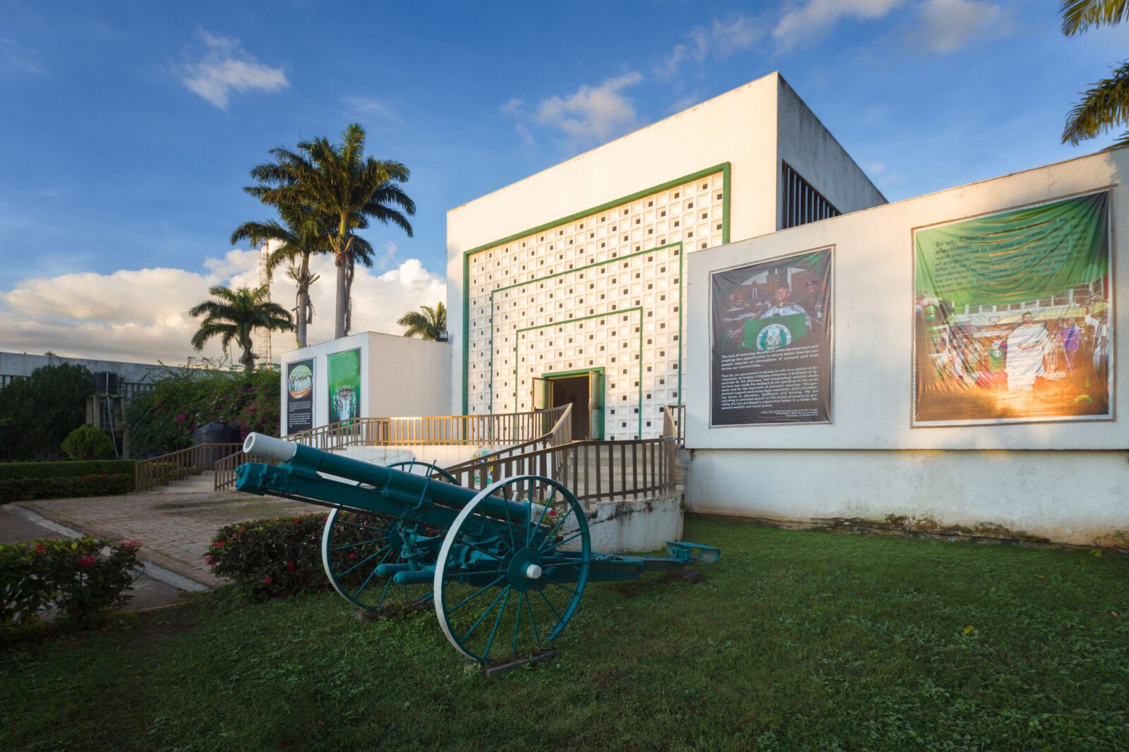 Hassan Usman Katsina House (State House), Kaduna—administrative office building combining traditional Hausa architecture and colonial-era materials.
